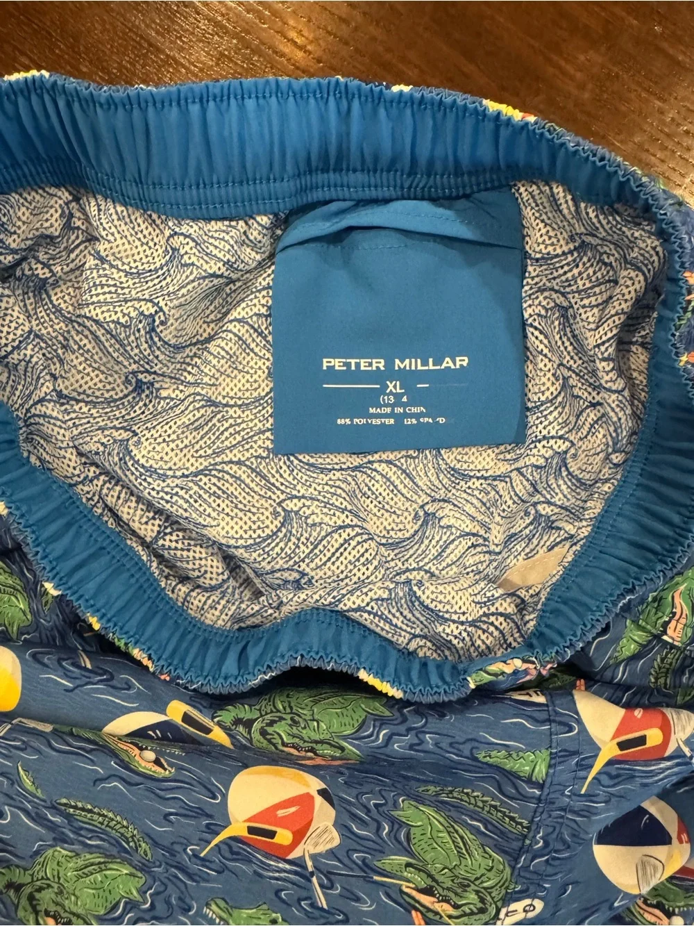 Peter Millar boys Happy Gilmore golf swim trunks XL boys